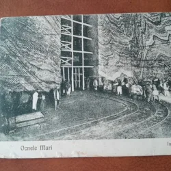 Carte postala, Ocnele Mari, interiorul Salinelor, perioada interbelica
