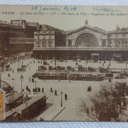 Carte postala, Paris La Gare de lEst, 1924
