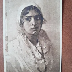 Carte postala, portret femeie, inceput de secol XX