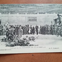 Carte postala, reproducere Pantheon de la Guerre 1918