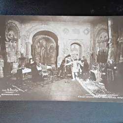 Carte postala, scena din piesa Viforul actul IV inceput de secol XX
