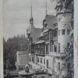 Carte postala, Sinaia, Castelul Peles, perioada interbelica