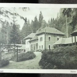 Carte postala, Tusnad Salon de cura, 1928
