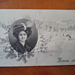 carte postala urari de an nou1920, necirculata