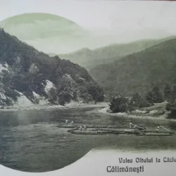 Carte postala, Valea Oltului la Caciulata, 1927