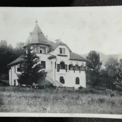 Carte postala, vila din Sangeorz Bai, perioada interbelica