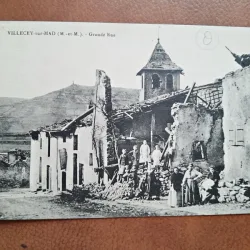 Carte postala, Villecey sur Mad, Grande rue, 1921