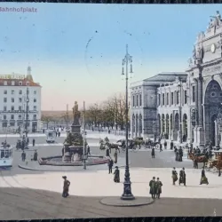 Carte Postala, Zurich, Bahnhofplatz, 1913