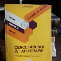 CERCETARI NOI IN APITERAPIE