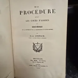 De la Procedure devant les Cours dAssises - Jules Anspach