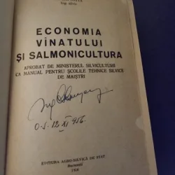 Economia vinatului si salmonicultura - V. Cotta