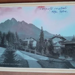 Fotografie pe carton, Carpatii Centrali Muntii Tatra, inceput de secol XX