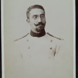 Fotografie pe carton, sublocotenet Mache D. Ionescu, 1899