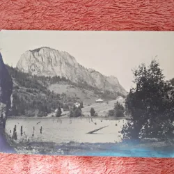 Fotografie tip carte postala, Cheile Bicazului, perioada interbelica