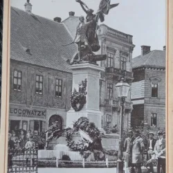 Fotografie tip CDV, Budapesta, Statuia lui Honvéd