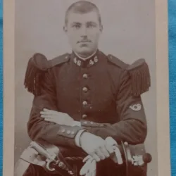 Fotografie tip CDV, Subofiter din unitatile de garda franceze, inceput de secol XX