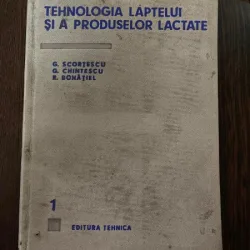 G. Scortescu Tehnologia laptelui si a produselor lactate volumul 1