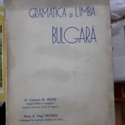 GRAMATICA SI LIMBA BULGARA-AL.BUDIS, 1941
