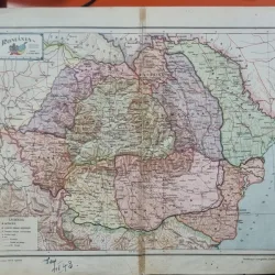 Harta Romaniei pe regiuni istorice, tiparita la Institutul Cartografic Unirea Brasov