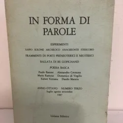 In Forma Di Parole - Anno Ottavio Numero Terzo Luglio Agosto Settembre 1987