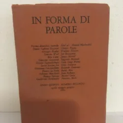 In Forma Di Parole - Anno Quinto Numero Secondo Aprile Maggio Giugno 1984
