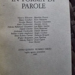 In Forma di Parole - Anno Quinto Numero Terzo 1984
