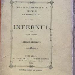 Infernul - I. Heliade Radulescu - curs de poezie - fascicula III