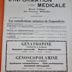 L Informaton Medicale 10 Annee Nr. 1 Janvier 1928