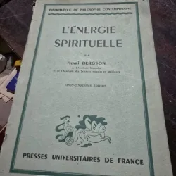 LENERGIE SPIRITUELLE - HENRI BERGSON  (CARTE IN LIMBA FRANCEZA)