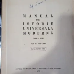 Manual de istorie universala moderna. Vol I, Partea I (1642-1794) - Dumitru Almas, Constantin Velichi, Alex. Vianu, Camil Muresan, D. Rosenzweig, I. I. Kovacs