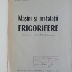 Masini si instalatii frigorifere - A. Savu