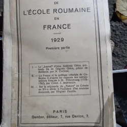 Melanges de L'Ecole Roumaine en France 1929