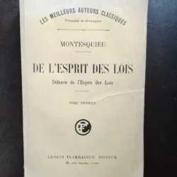 Montesquieu - De L'Espirit des Lois