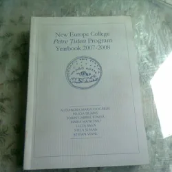 NEW EUROPE COLLEGE PETRE TUTEA PROGRAM YEARBOOK-2007-2008-ALEXANDRA MARIA CIOCARLIE