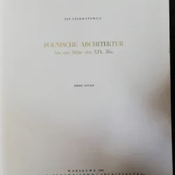 POLNISCHE ARCHITEKTUR BIZ ZUR MIITE DES XIX JHS -JAN ZACHWATOWICZ