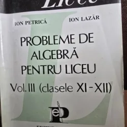 Probleme de algebra pentru liceu. Vol. III Clasele XI-XII - Ion Petrica, Ion Lazar