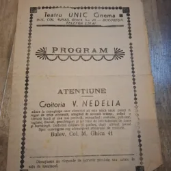 Program Teatru Unic Cinema