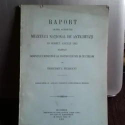 RAPORT ASUPRA ACTIVITATII MUZEULUI NATIONAL DE ANTICHITATI IN CURSUL ANULUI 1915
