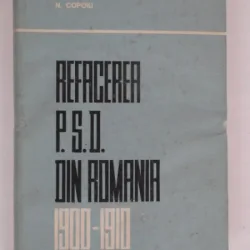 REFACEREA PSD DIN ROMANIA 1900-1910 - N. COPOIU