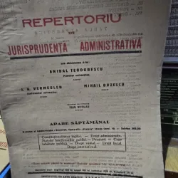 Repertoriu de jurisprudenta administrativa nr.1/1937
