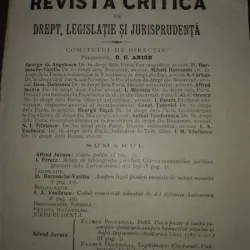 Revista critica de drept legislatie si jurisprudenta 1912