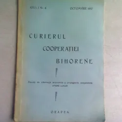 REVISTA CURIERUL COOPERATIEI BIHORENE NR.8/ OCTOMBRIE 1937