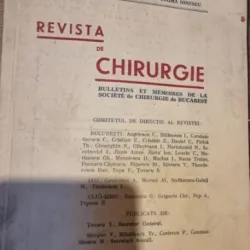 Revista de Chirurgie - Anul XLIV Nr. 7-8 Iulie-August 1941