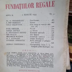Revista Fundatiilor Regale - Anul II 1 Martie 1935 Nr. 3