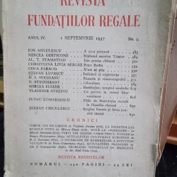 Revista Fundatiilor Regale - Anul IV 1 Septembrie 1937 Nr. 9, cu un articol de Mircea Eliade Barabudur, templul simbolic