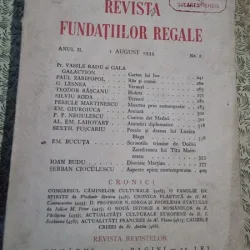 Revista Fundatiilor Regale nr.8/1935