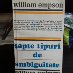 SAPTE TIPURI DE AMBIGUITATE - WILLIAM EMPSON
