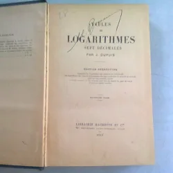 TABLES DE LOGARITHMES - J. DUPUIS