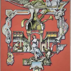 Tablou Tudor Banus - Muzica Ingerilor (Litografie originala)