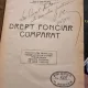 2 carti colegate - Virgil L. Veniamin - Drept Funciar Comparat; Essais sur les donnees economques dans L'Obligation Civile (cu dedicatie de la autor pentru Corneliu Rudescu)